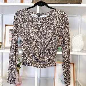 Dynamite Long Sleeve Twist Front Top
